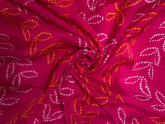 Magenta Floral Chinon Chiffon Fabric