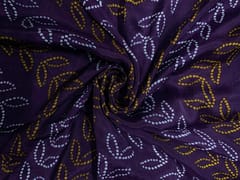 Royal Purple Floral Chinon Chiffon Fabric