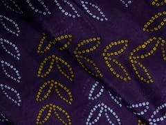 Royal Purple Floral Chinon Chiffon Fabric