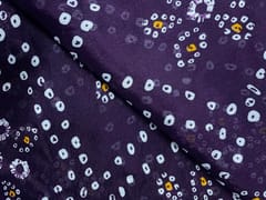 Royal Purple Floral Chinon Chiffon Fabric