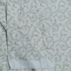 Dyeable Dola Silk Embroidered Fabric