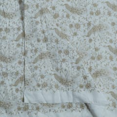 Dyeable Dola Silk Embroidered Fabric