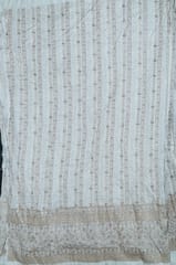 Dyeable Dola Silk Embroidered Fabric