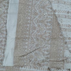 Dyeable Dola Silk Embroidered Fabric