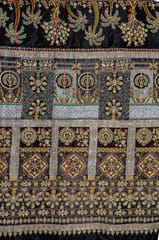 Black Color Crepe Print with Embroidered Fabric