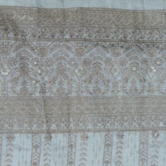 Dyeable Dola Silk Embroidered Fabric