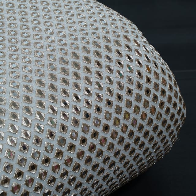 Dyeable Georgette Embroidered Fabric