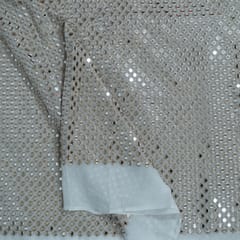 Dyeable Georgette Embroidered Fabric