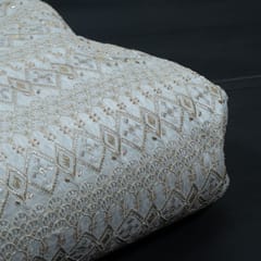 Dyeable Organza Embroidered Fabric