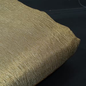 Gold/Antique Color Chanderi Tissue Crush 2D Fabric