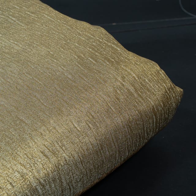 Gold/Antique Color Chanderi Tissue Crush 2D Fabric