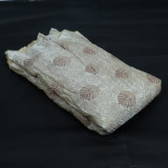 Dyeable Zari Upada Tissue Embroidered Fabric