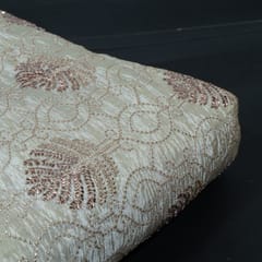 Dyeable Zari Upada Tissue Embroidered Fabric