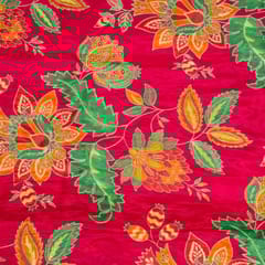 Rani Color Dola Silk Jacquard Printed Fabric