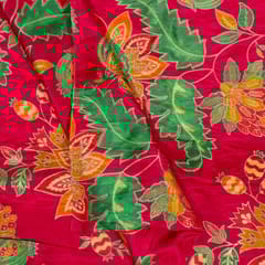 Rani Color Dola Silk Jacquard Printed Fabric