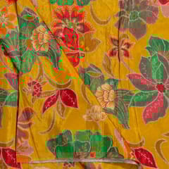 Multi Color Dola Silk Jacquard Printed Fabric