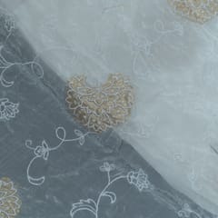 Dyeable Dola Silk Embroidered Fabric
