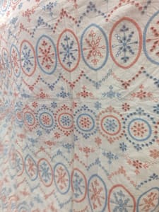 Natural Colour Dyeable Panta Floral Pattern Schiffli Embroidered Fabric