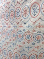 Natural Colour Dyeable Panta Floral Pattern Schiffli Embroidered Fabric