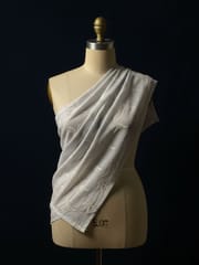 Natural Colour Dyeable Panta Floral Pattern Schiffli Embroidered Fabric