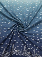 Sea Pattern Schiffli Embroidered Fabric