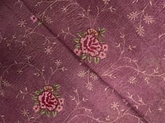 Light Pink Floral Crush Tissue Embroidery Fabric