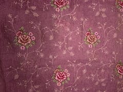 Light Pink Floral Crush Tissue Embroidery Fabric