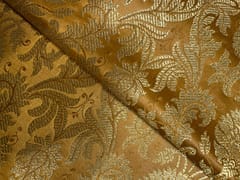 Mustard Floral Semi Brocade Fabric