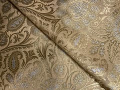 Golden Floral Semi Brocade Fabric