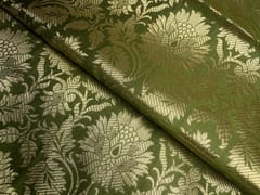 Green Floral Semi Brocade Fabric