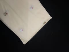 Off White Floral Taffta Boti Embroiderd SilkFabric