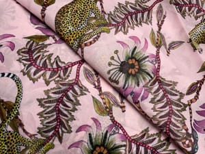 Light Pink Floral Georgette Fabric