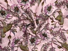 Light Pink Floral Georgette Fabric