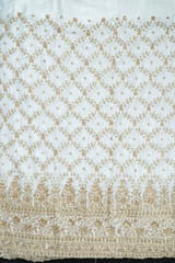 Dyeable Crepe Embroidered Fabric