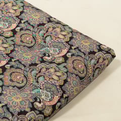 Black Color Corduroy Printed Fabric