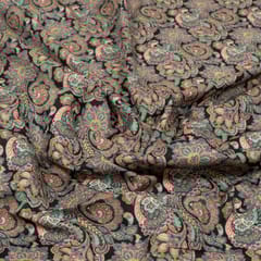 Black Color Corduroy Printed Fabric