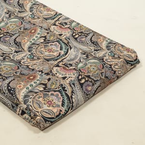 Black Color Corduroy Printed Fabric