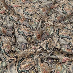 Black Color Corduroy Printed Fabric