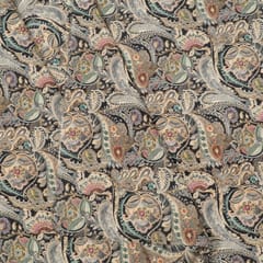 Black Color Corduroy Printed Fabric