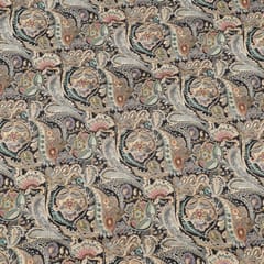 Black Color Corduroy Printed Fabric