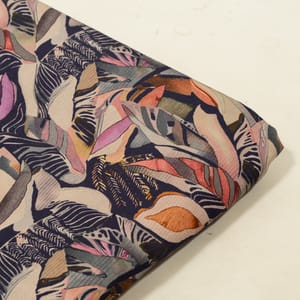 Black Color Corduroy Printed Fabric