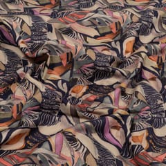 Black Color Corduroy Printed Fabric