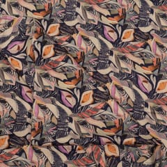 Black Color Corduroy Printed Fabric