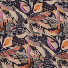 Black Color Corduroy Printed Fabric