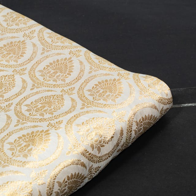 Dyeable Pure Brocade Silk Fabric