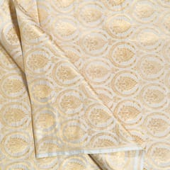 Dyeable Pure Brocade Silk Fabric
