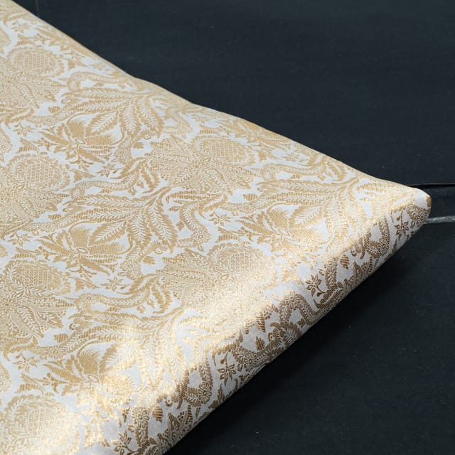 Dyeable Pure Brocade Silk Fabric