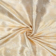 Dyeable Pure Brocade Silk Fabric