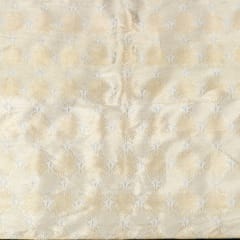 Dyeable Pure Brocade Silk Fabric