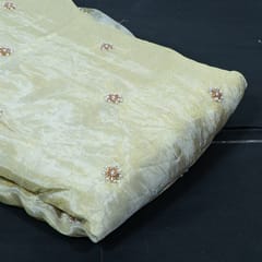 Dyeable Tissue Upada Beads Embroidered Fabric